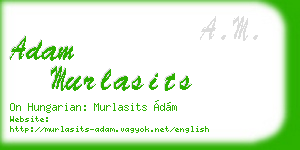 adam murlasits business card