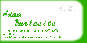 adam murlasits business card